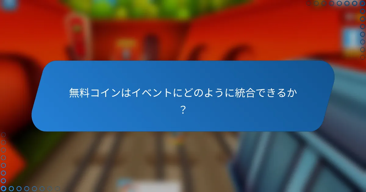 無料コインはイベントにどのように統合できるか？